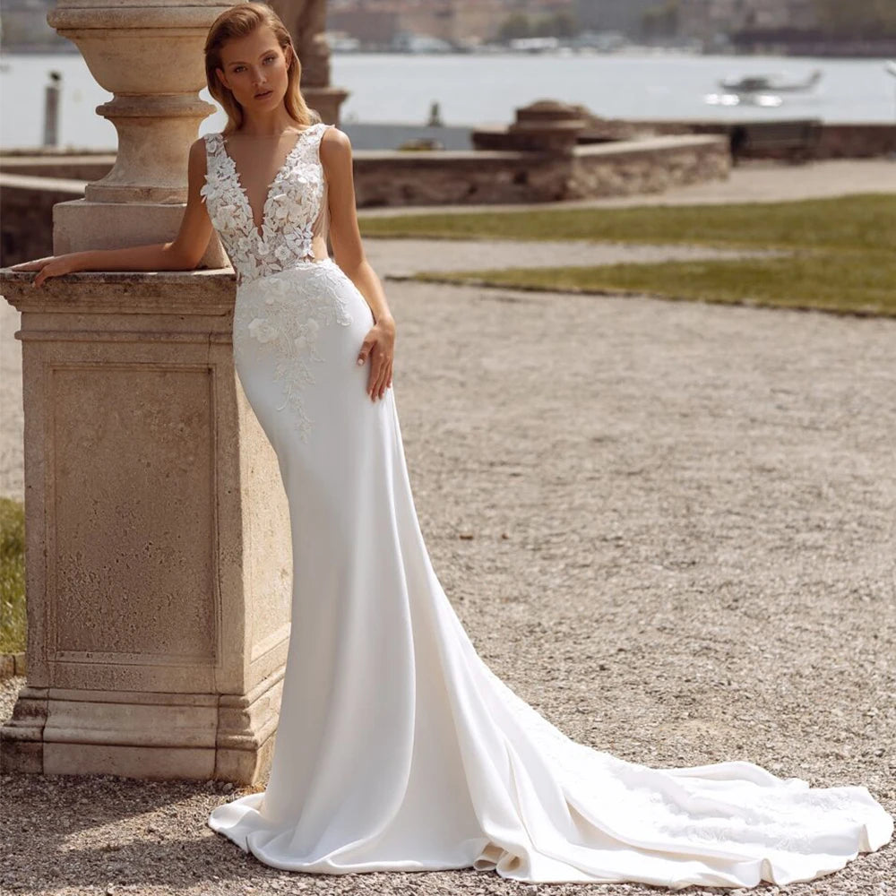 2 Piece Crop Top Boho Wedding Dress