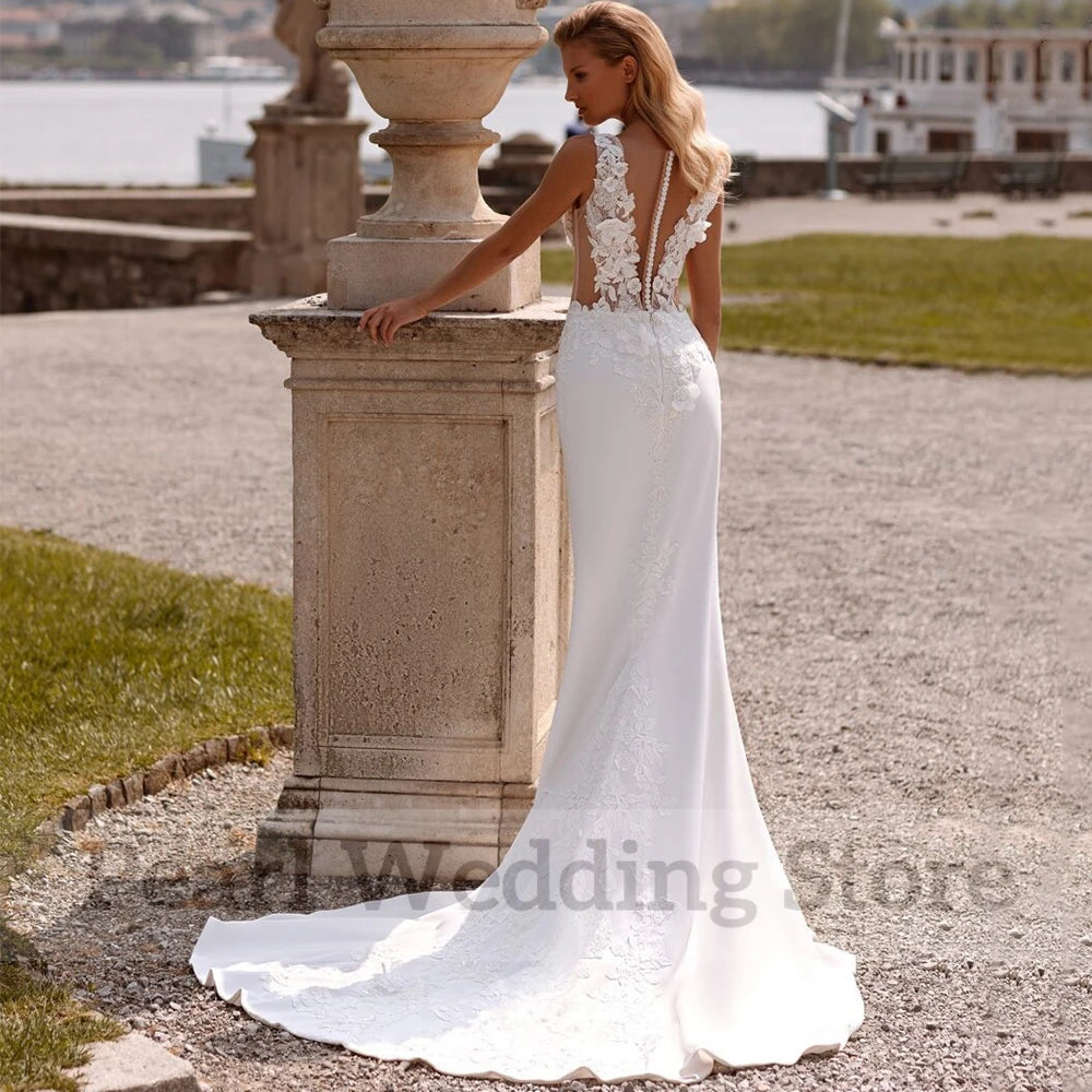 2 Piece Crop Top Boho Wedding Dress – boho-wedding-dress.com