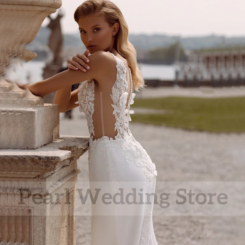 2 Piece Crop Top Boho Wedding Dress