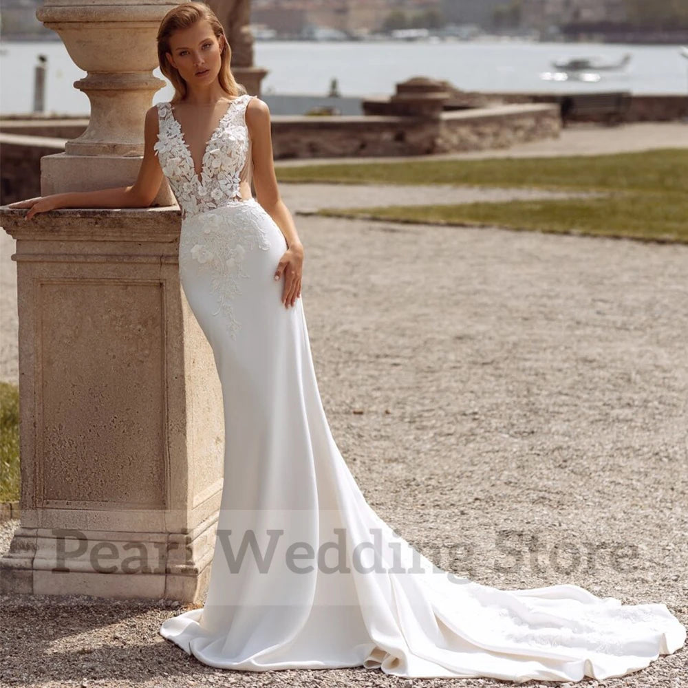 2 Piece Crop Top Boho Wedding Dress